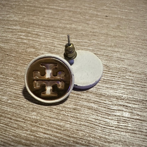 Tory Burch Purple and Gold Earrings - Picture 4 of 4